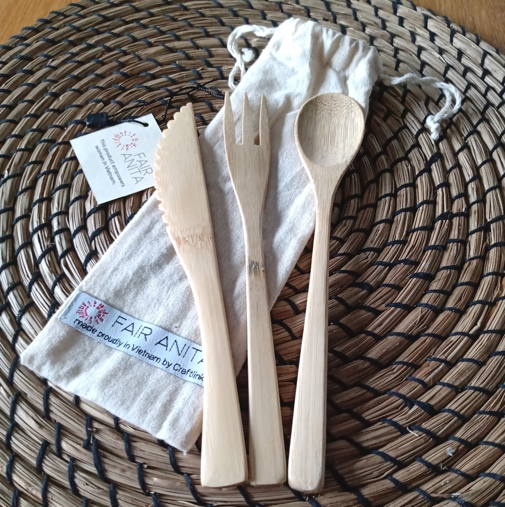 🆕 Bamboo Travel Cutlery Set
